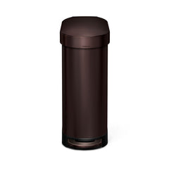 45L slim pedal bin - dark bronze steel - front view image