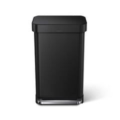 45 litre, rectangular pedal bin with liner pocket